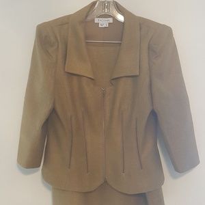 Beige tweed Skirt Suit